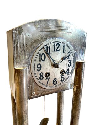 Art Nouveau Silver Plated Clock, 1900s-FSD-1409182