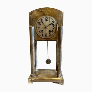 Art Nouveau Silver Plated Clock, 1900s-FSD-1409182