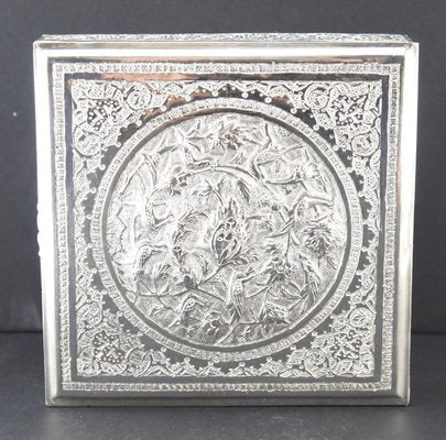 Art Nouveau Silver Plated Repousse Tobacco or Jewelry Box-MJY-1148669