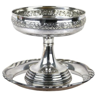 Art Nouveau Silvered Centerpiece with WMF Tray, 1915, Set of 2-TQA-2034394