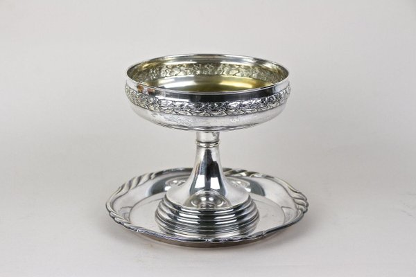 Art Nouveau Silvered Centerpiece with WMF Tray, 1915, Set of 2-TQA-2034394