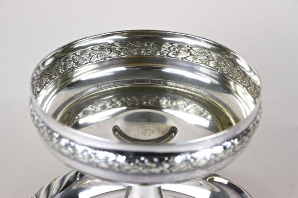 Art Nouveau Silvered Centerpiece with WMF Tray, 1915, Set of 2-TQA-2034394