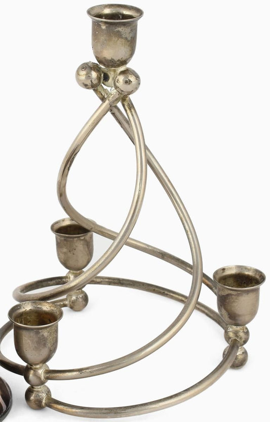 Art Nouveau Spiral Candlesticks, Germany 1920s, Set of 2