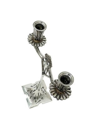 Art Nouveau Sterling Silver CandelabrasSet of 2-UCH-1764985