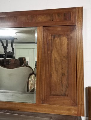 Art Nouveau Style Italian Mahogany Mirror, 1930s-RAQ-1231490