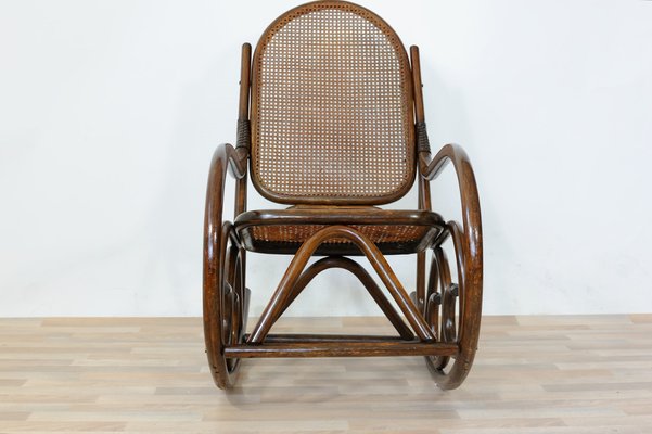 Art Nouveau Style Rocking Armchair, 1970s-GAP-1259713