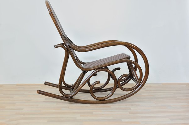 Art Nouveau Style Rocking Armchair, 1970s-GAP-1259713