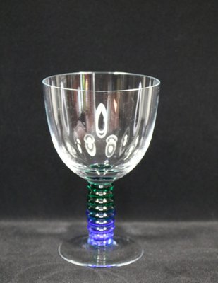 Art Nouveau Style Wine Glasses and Decanter, 1965, Set of 7-YZB-1822501