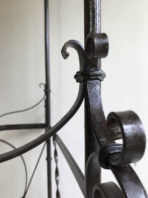 Art Nouveau Style Wrought Iron Coat Rack with Umbrella Stand, 1900s-WZZ-1050201