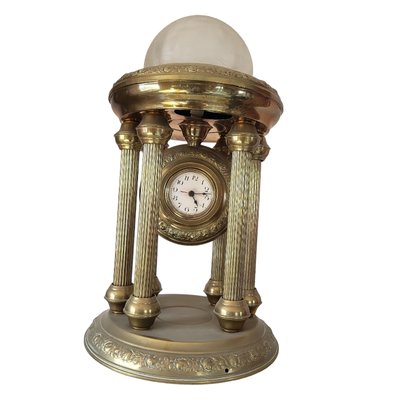 Art Nouveau Table Clock with Lamp and Quartz Machinery-TCS-1744308