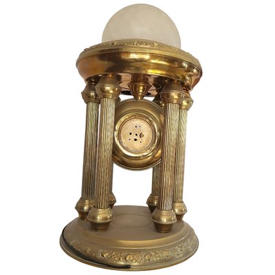 Art Nouveau Table Clock with Lamp and Quartz Machinery-TCS-1744308