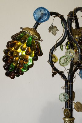 Art Nouveau Table Lamp with Murano Glass Lampshade, 1920s-QES-1704480