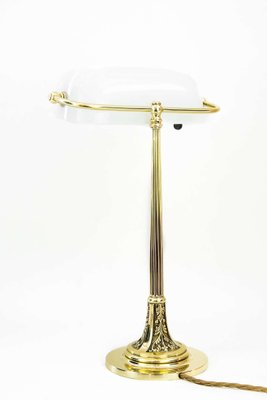 Art Nouveau Table Lamp with New Glass Shade, Vienna, 1900s-SPD-1054027