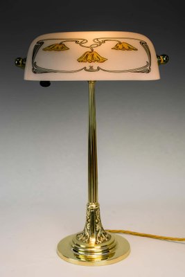 Art Nouveau Table Lamp with New Glass Shade, Vienna, 1900s-SPD-1054027