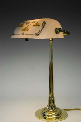 Art Nouveau Table Lamp with New Glass Shade, Vienna, 1900s-SPD-1054027