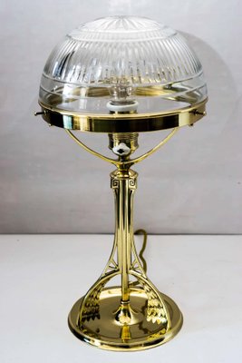 Art Nouveau Table Lamp with Original Cut Glass, 1900s-SPD-1054269