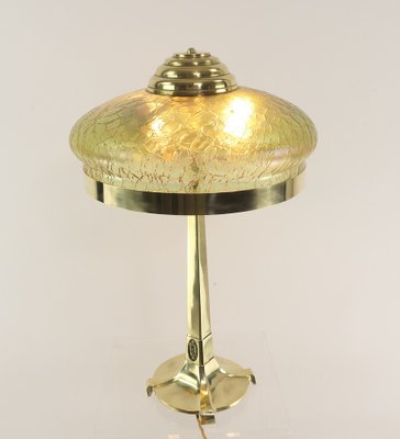 Art Nouveau Table Lamp with Palme & König Shade, Vienna, Austria, 1890s-KDB-1744404