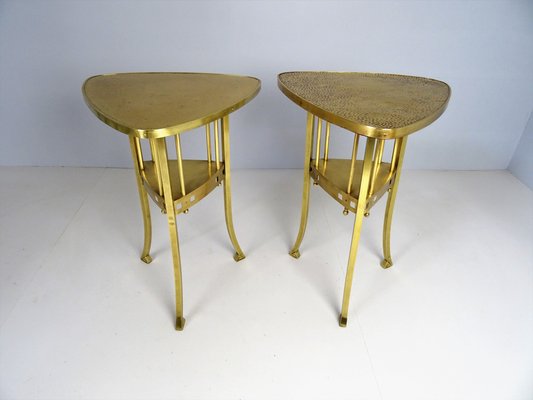 Art Nouveau Tables in Brass, Set of 2-FPY-970318