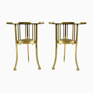 Art Nouveau Tables in Brass, Set of 2-FPY-970318