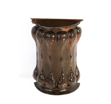 Art Nouveau Umbrella Stand in Patinated Copper, 1900s-MY-1259365