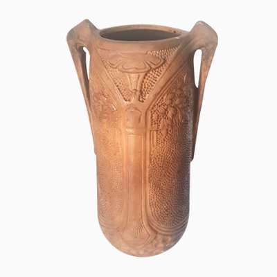 Art Nouveau Unglazed Ceramic Vase-QDP-1293250