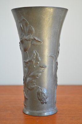 Art Nouveau Vase by Hugo Leven for Kayserzinn, 1900s-OV-620040