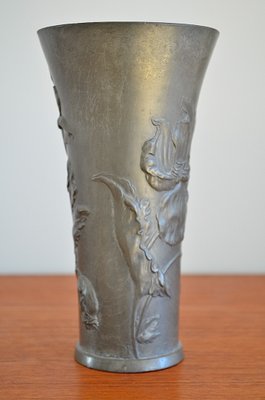 Art Nouveau Vase by Hugo Leven for Kayserzinn, 1900s-OV-620040