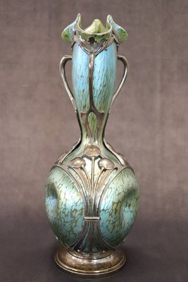 Art Nouveau Vase by Moritz Hacker and Johann Loetz Witwe, 1900s-DCO-1720643