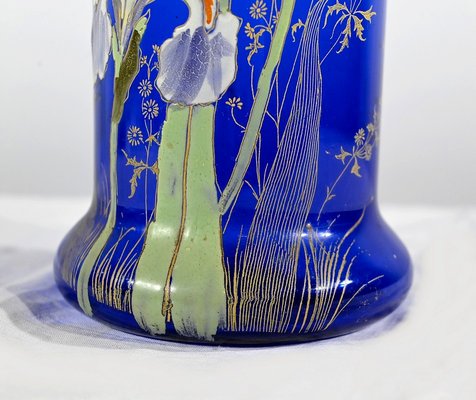 Art Nouveau Vase in Blue, 1890s-RVK-1793480