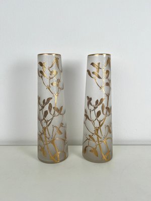 Art Nouveau Vase with Mistletoe by François Theodore Legras, Set of 2-KKG-1326182