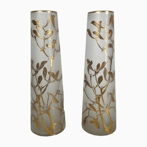 Art Nouveau Vase with Mistletoe by François Theodore Legras, Set of 2-KKG-1326182