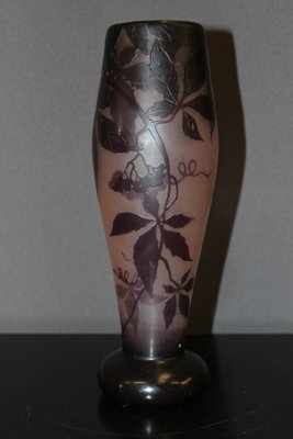 Art Nouveau Vase with Vine Decoration by Gauthier-BCR-1017517