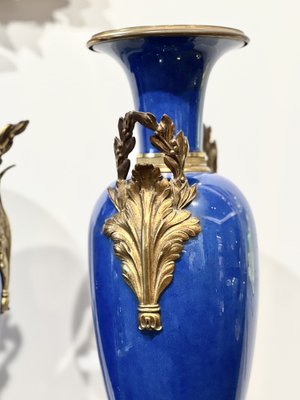 Art Nouveau Vases in Gilt Bronze, 1920s, Set of 2-KKG-1706293