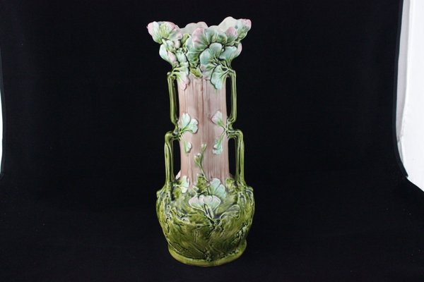 Art Nouveau Vases with Children and Foliage, Cecoslovakia, 1900s, Set of 2-IJR-1402649