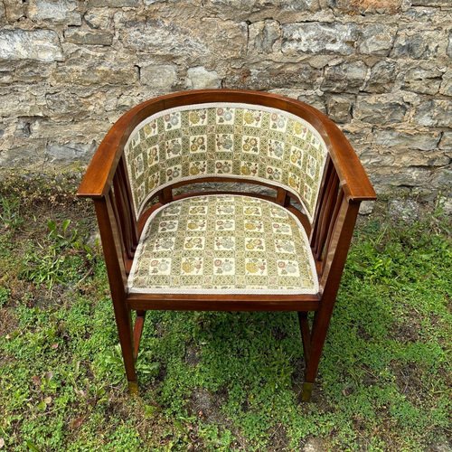 Art Nouveau Viennese Mahogany Armchairs, 1910, Set of 2