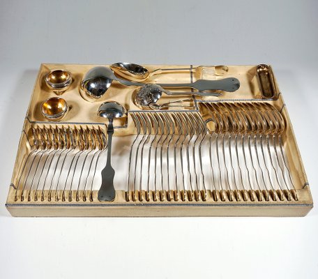 Art Nouveau Viennese Silver Cutlery Set attributed to Klinkosch, 1890s, Set of 93-EMT-1771458