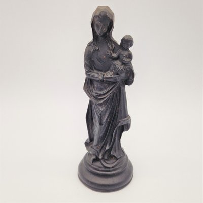 Art Nouveau Virgin Mary with Child in Cast Iron, 1890s-WK-1799565