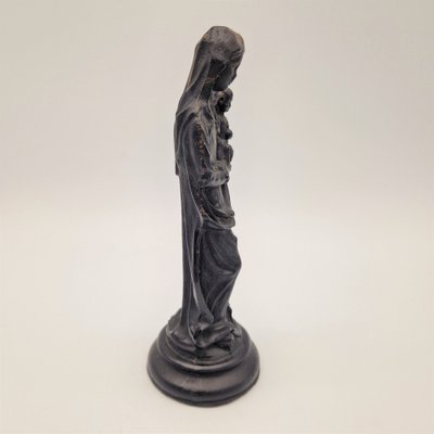 Art Nouveau Virgin Mary with Child in Cast Iron, 1890s-WK-1799565