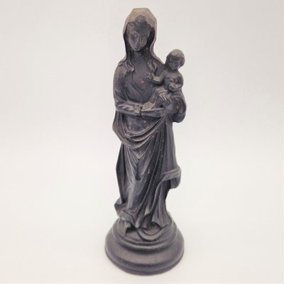 Art Nouveau Virgin Mary with Child in Cast Iron, 1890s-WK-1799565