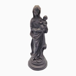 Art Nouveau Virgin Mary with Child in Cast Iron, 1890s-WK-1799565