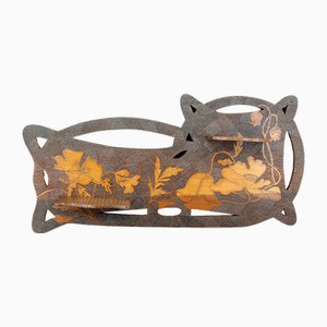 Art Nouveau Wall Shelf with Poppies, 1890s-XNH-1804526