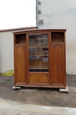 Art Nouveau Walnut Bookcase by Louis Majorelle, 1890s-XNH-1804453