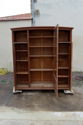 Art Nouveau Walnut Bookcase by Louis Majorelle, 1890s-XNH-1804453