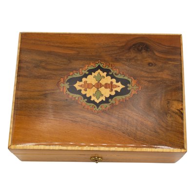 Art Nouveau Walnut Casket-WFJ-1056958