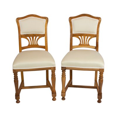 Art Nouveau Walnut Dining Chairs, Set of 2-WFJ-963147