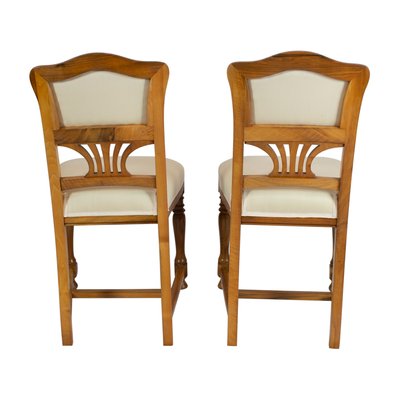 Art Nouveau Walnut Dining Chairs, Set of 2-WFJ-963147