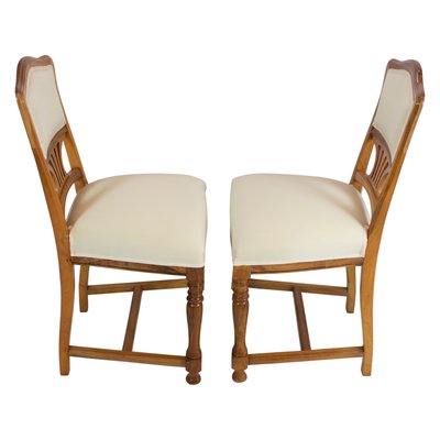 Art Nouveau Walnut Dining Chairs, Set of 2-WFJ-963147