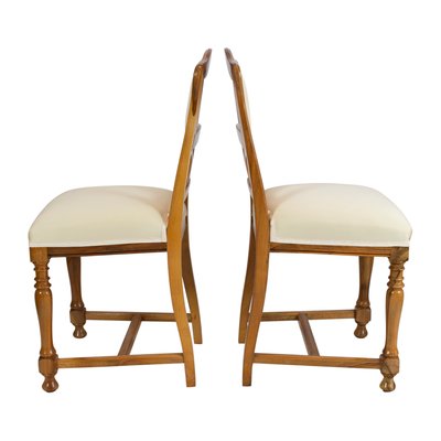 Art Nouveau Walnut Dining Chairs, Set of 2-WFJ-963147