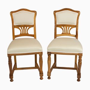 Art Nouveau Walnut Dining Chairs, Set of 2-WFJ-963147