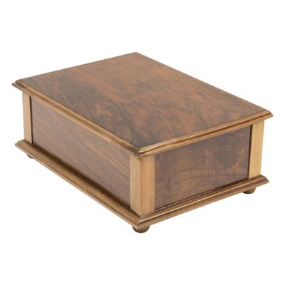 Art Nouveau Walnut Wood Box-WFJ-1066921